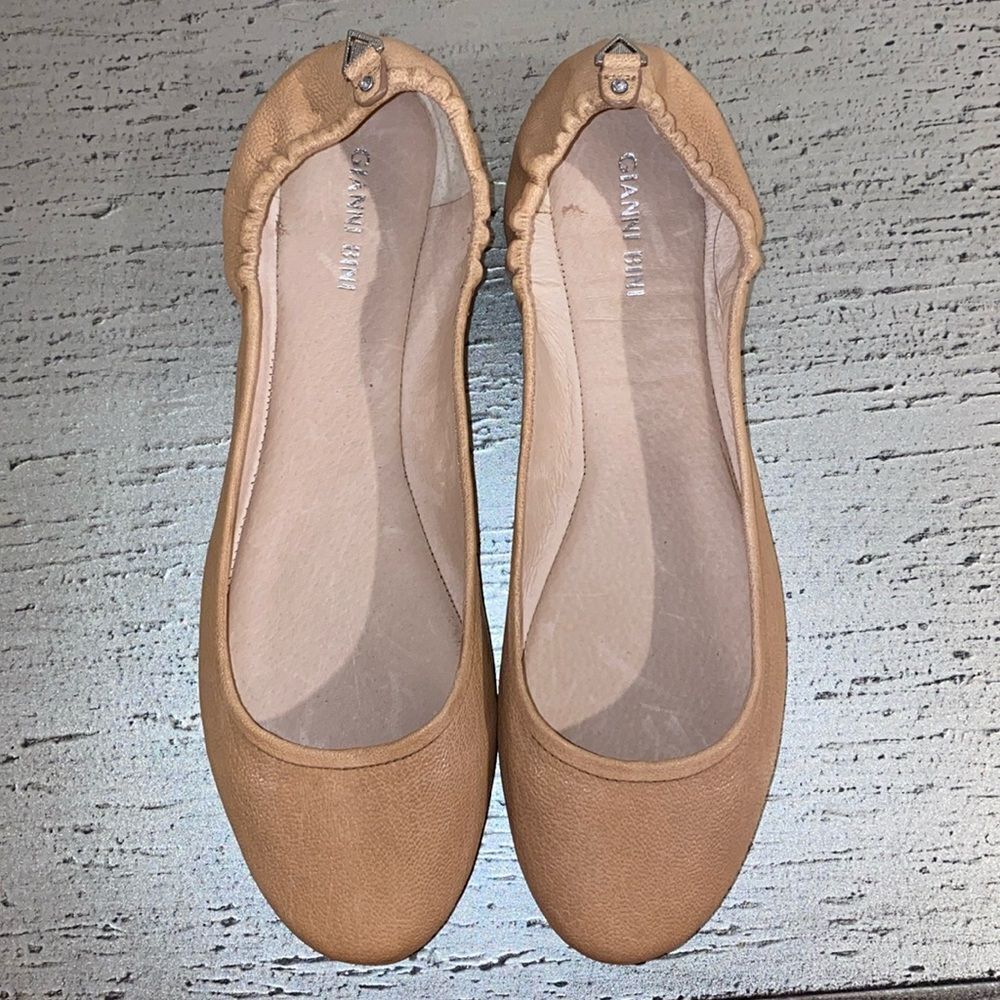 New Gianni Bini Kayson Leather Flats Pink Marble - Picture 2 of 6